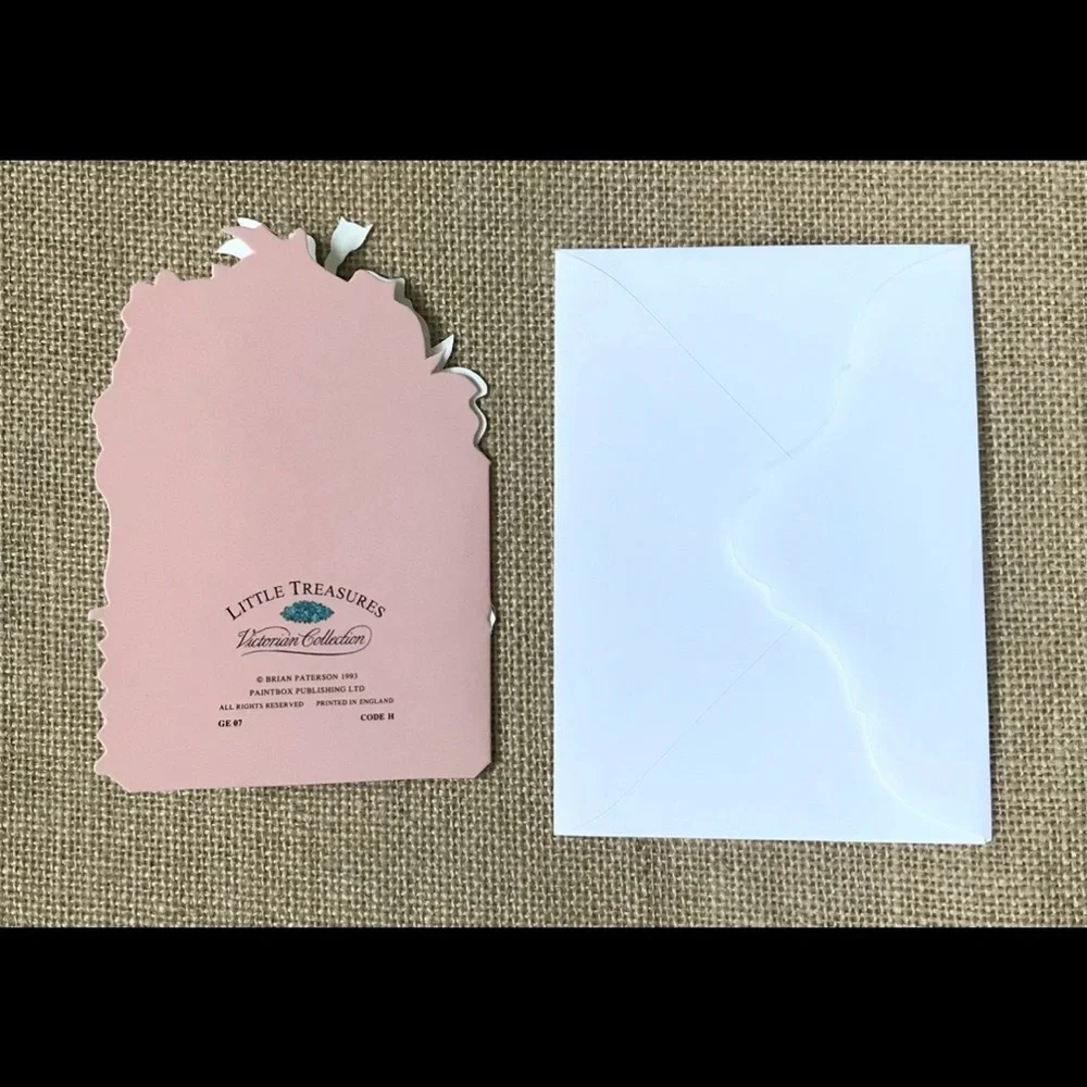 Brian Paterson Victorian Floral Blank Note Card Birds Roses Flowers Pretty
